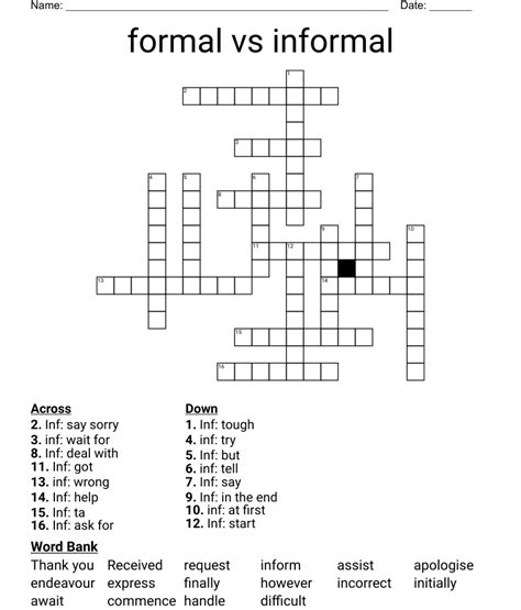 Argue Formally Crossword Clue Answers. Find the latest crossword clues from New York Times Crosswords, LA Times Crosswords and many more. ... "Et voila," less formally 3% 5 REBUT: Argue against 3% 10 DEBATETEAM: Squad that likes to argue 3% 7 ARRAIGN: Accuse formally 3% 5 ORATE ... Show more Show …